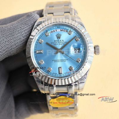 Best replica Rolex Day-Date Ice Blue Stainless Steel Watch 40mm 